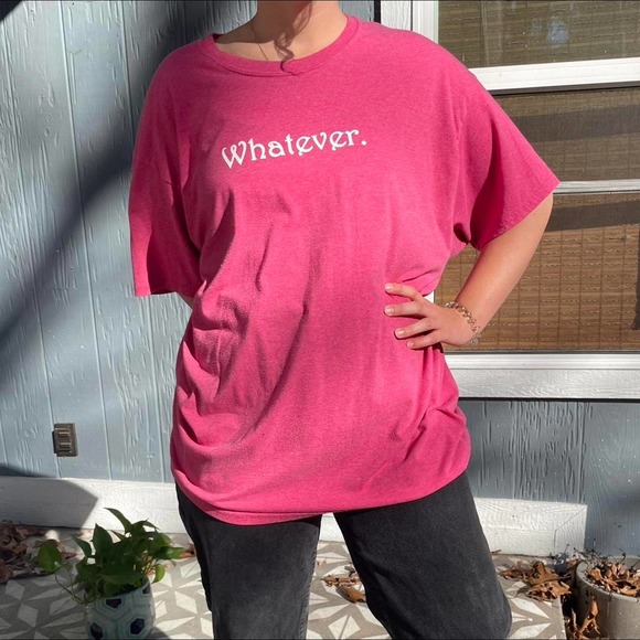 Funny Printed T-shirt "Whatever" Size XL - Picture 1 of 2